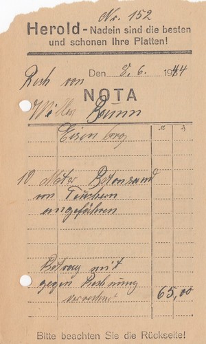 Nürnberg rechnung 1944 carl - rechnung, 1944,